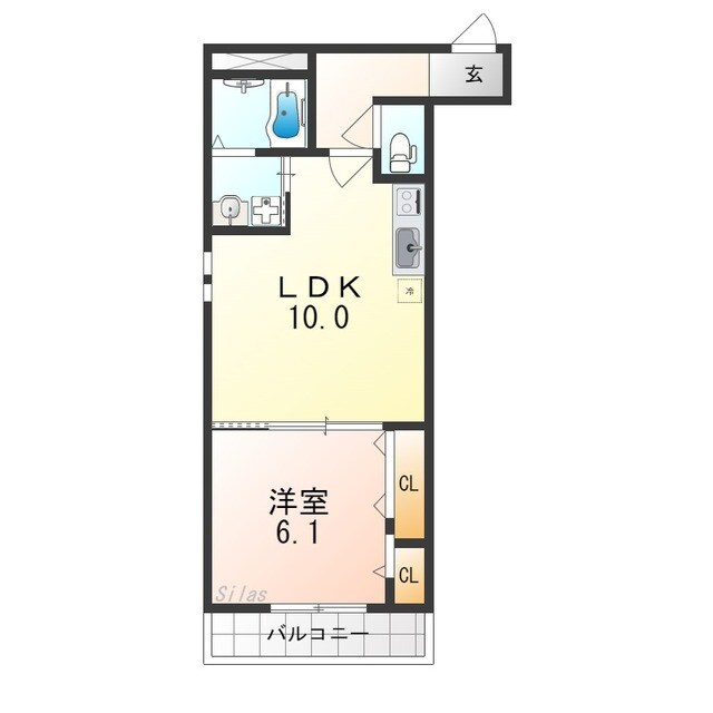 高安駅 徒歩11分 3階の物件間取画像