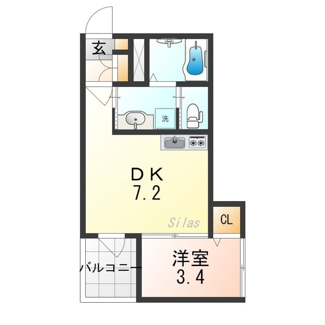 住ノ江駅 徒歩10分 1階の物件間取画像