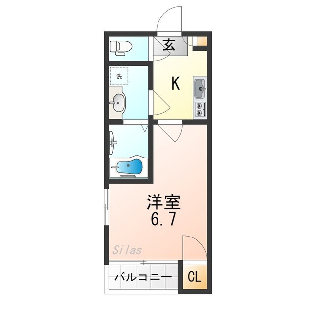 住ノ江駅 徒歩10分 1階の物件間取画像