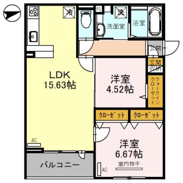 住道駅 バス14分  善根寺北下車：停歩5分 2階の物件間取画像