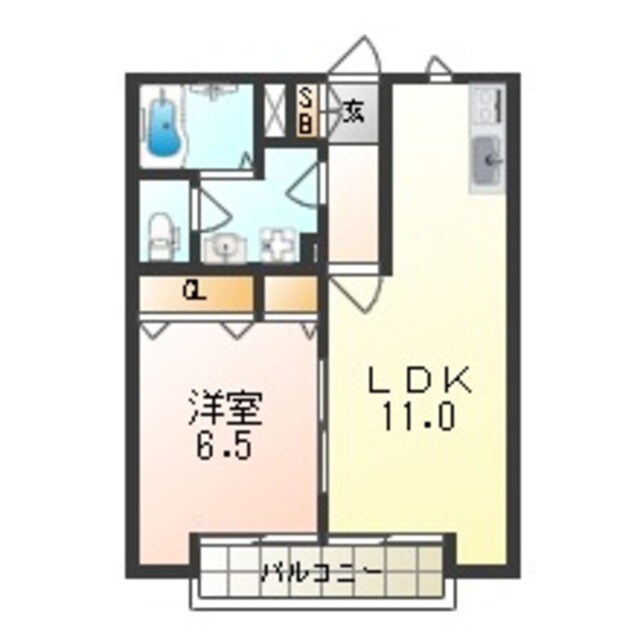 南巽駅 徒歩6分 1階の物件間取画像