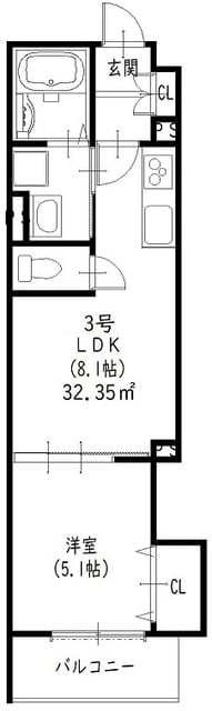 額田駅 徒歩7分 3階の物件間取画像