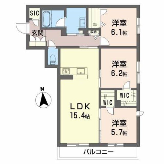 東花園駅 徒歩14分 2階の物件間取画像