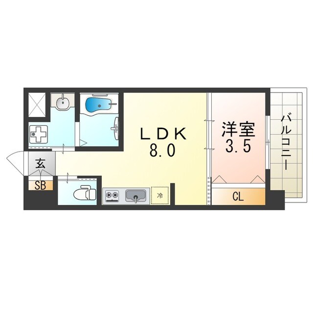 天王寺駅 徒歩12分 5階の物件間取画像