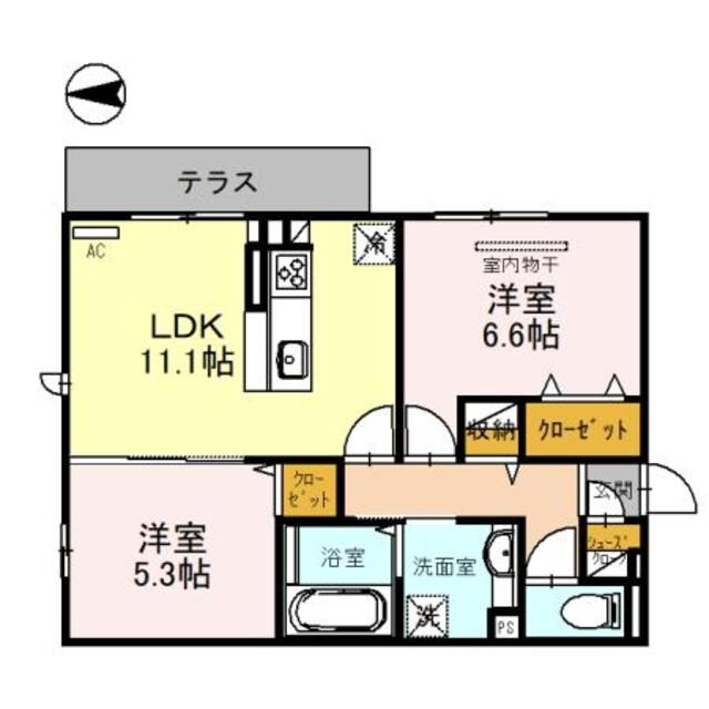 ＪＲ長瀬駅 徒歩7分 3階の物件間取画像