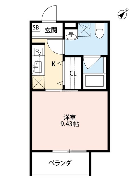 七道駅 徒歩5分 2階の物件間取画像