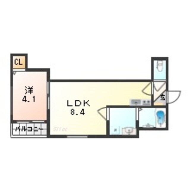 若江岩田駅 徒歩6分 2階の物件間取画像