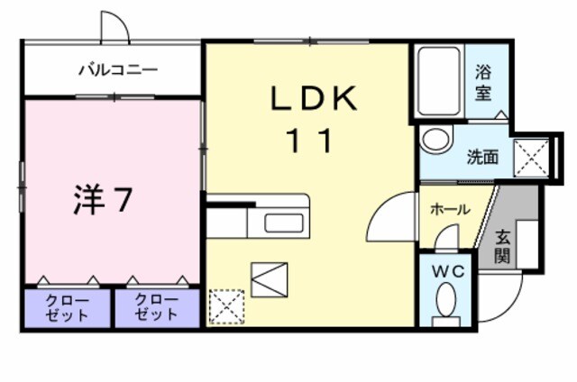 弥刀駅 徒歩9分 1階の物件間取画像