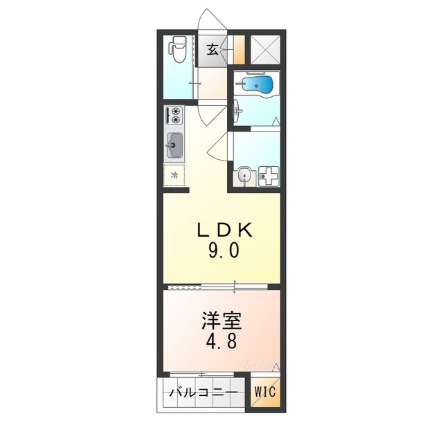 アフィット西今川の物件間取画像