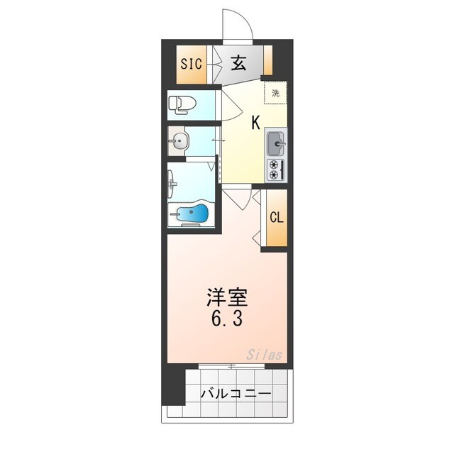 住吉大社駅 徒歩8分 12階の物件間取画像