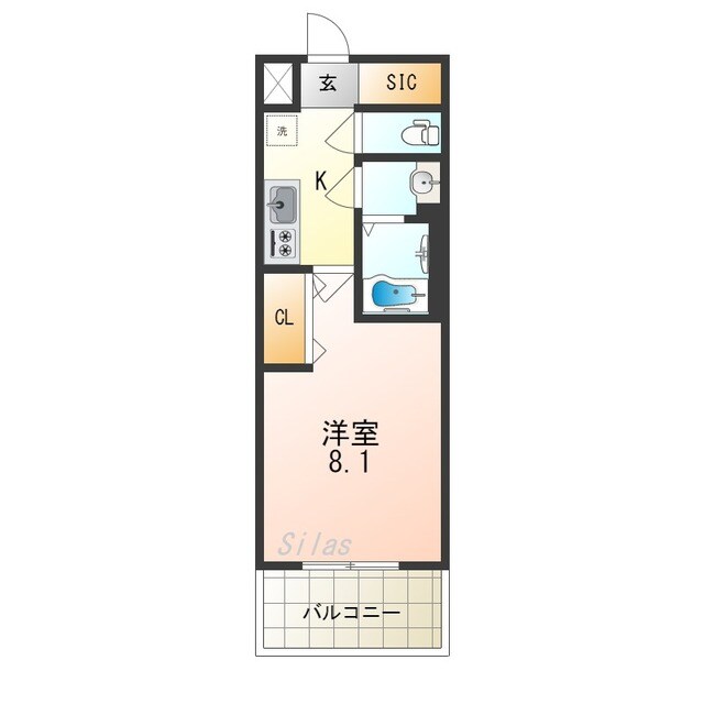 CASA今里の物件間取画像