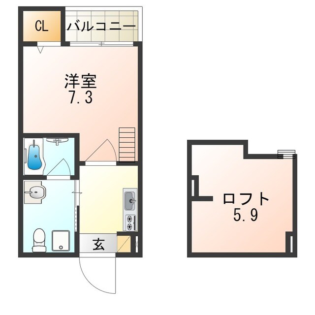 住ノ江駅 徒歩11分 1階の物件間取画像