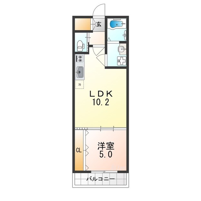 矢田駅 徒歩8分 2階の物件間取画像