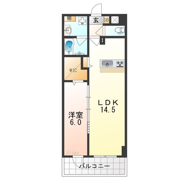 桃谷駅 徒歩4分 3階の物件間取画像