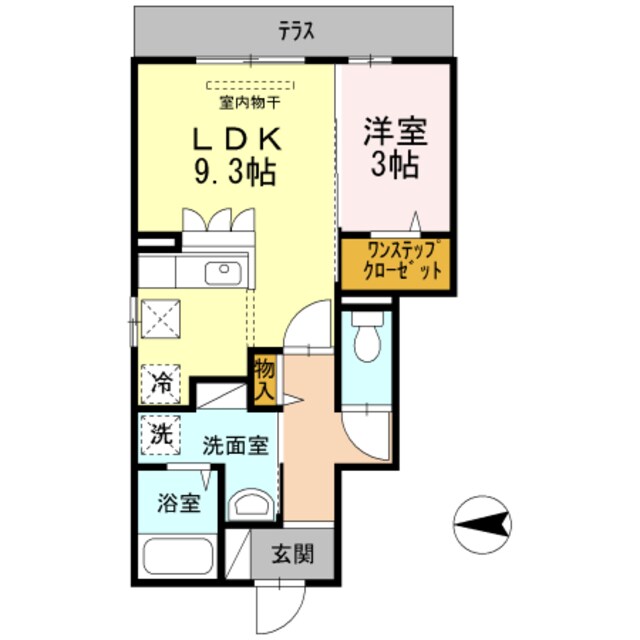 河内天美駅 徒歩15分 1階の物件間取画像