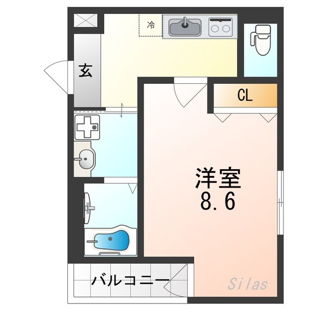 北花田駅 徒歩4分 2階の物件間取画像