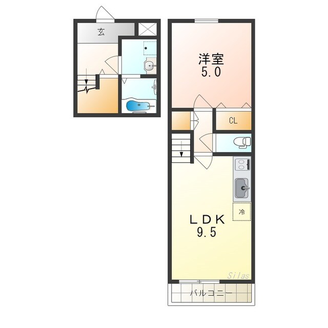 フジパレススリーハーブズ中百舌鳥町一丁の物件間取画像