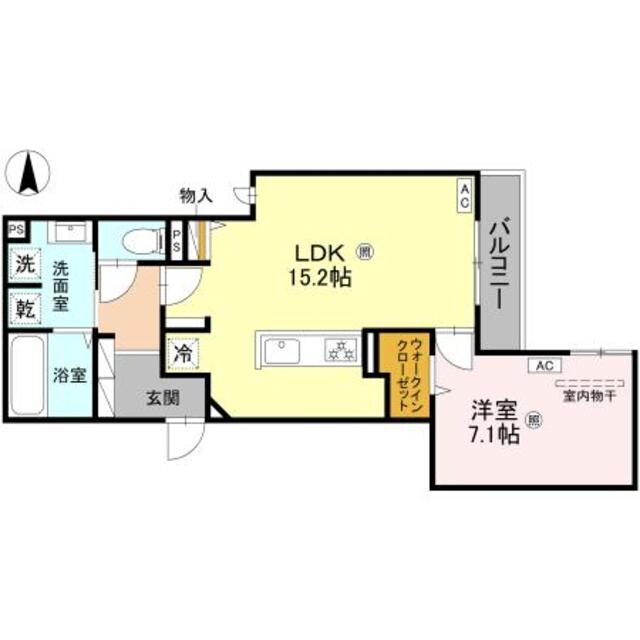 平野駅 徒歩9分 1階の物件間取画像