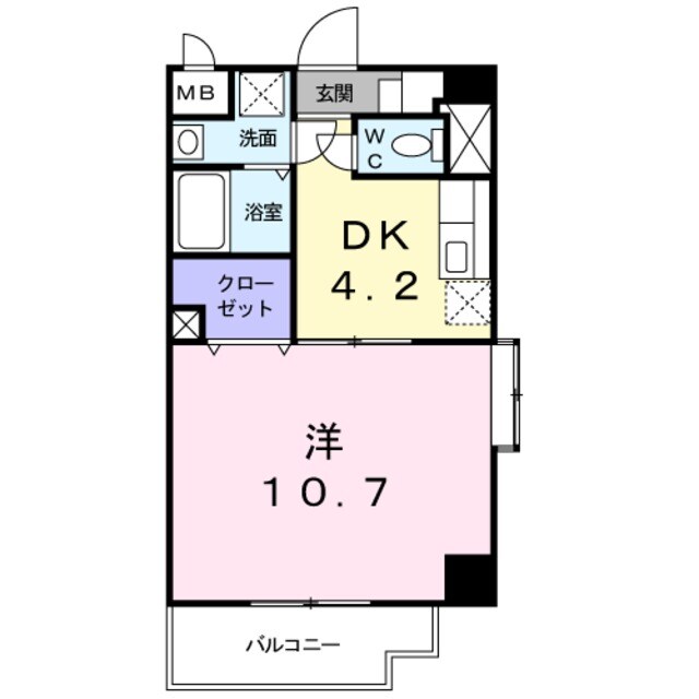 南巽駅 徒歩2分 4階の物件間取画像