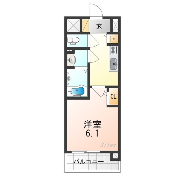 平野駅 徒歩8分 3階の物件間取画像
