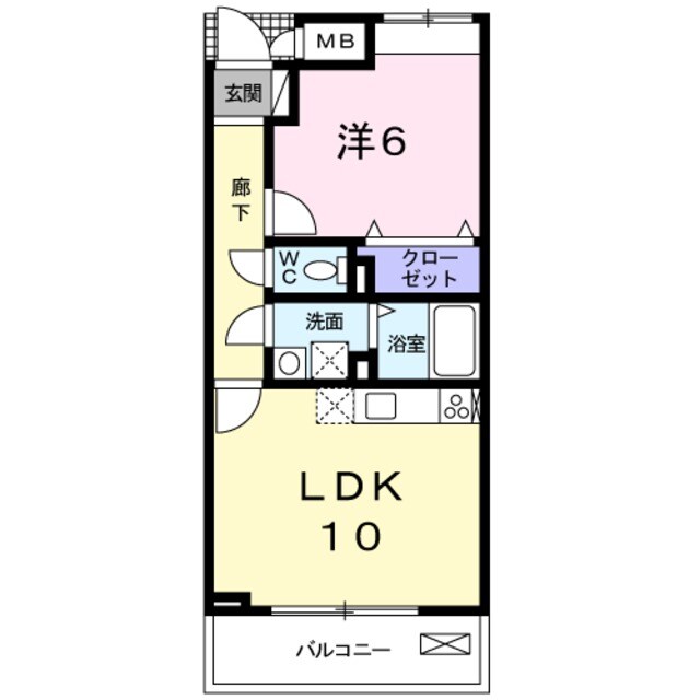 新深江駅 徒歩7分 2階の物件間取画像