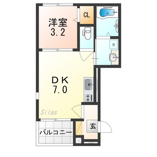 小路駅 徒歩5分 2階の物件間取画像