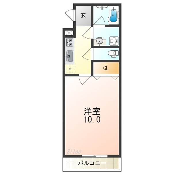 諏訪ノ森駅 徒歩6分 1階の物件間取画像