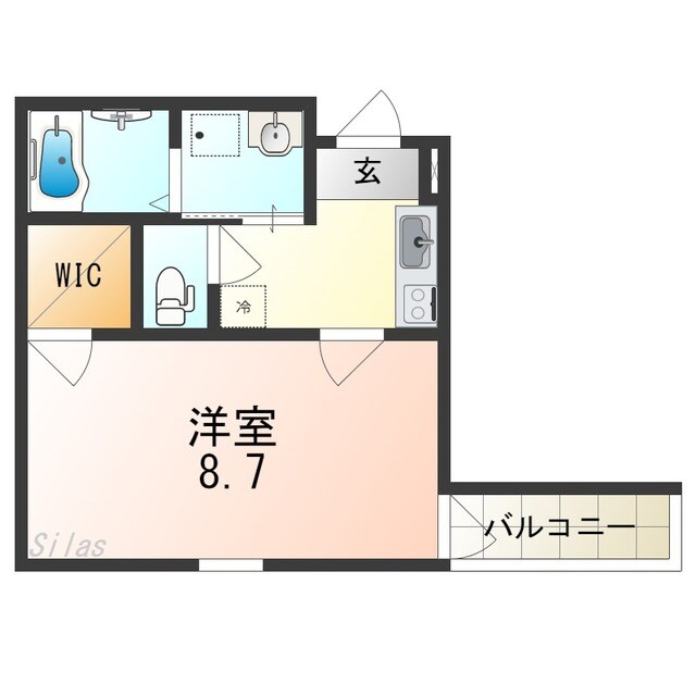 鳳駅 徒歩5分 3階の物件間取画像