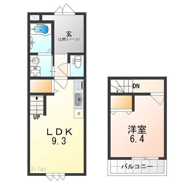 スリーハーブズ谷佐の物件間取画像