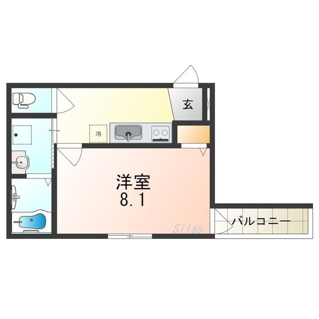 フジパレス堺鳳中Ⅵ番館の物件間取画像