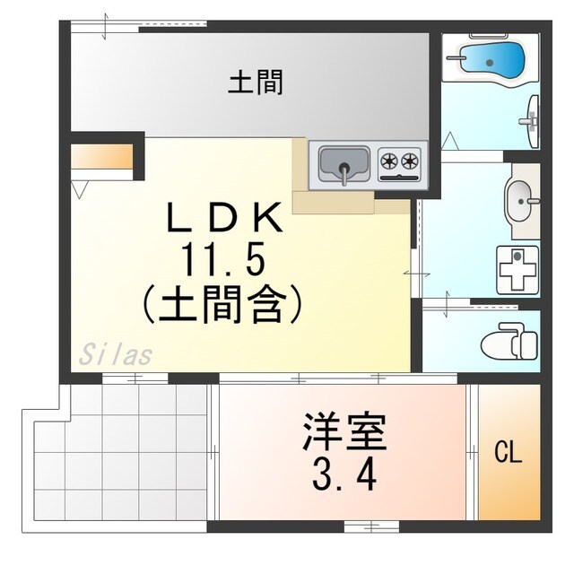 湊駅 徒歩10分 1階の物件間取画像