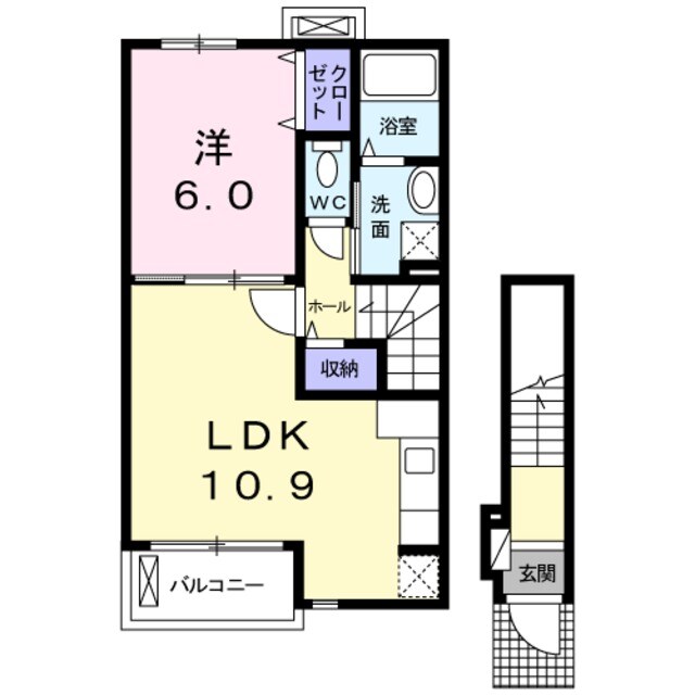 初芝駅 徒歩13分 2階の物件間取画像