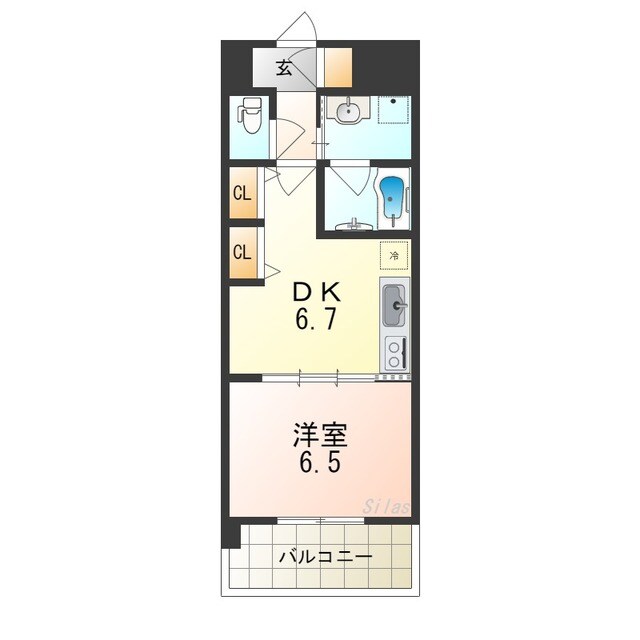 鳳駅 徒歩13分 4階の物件間取画像