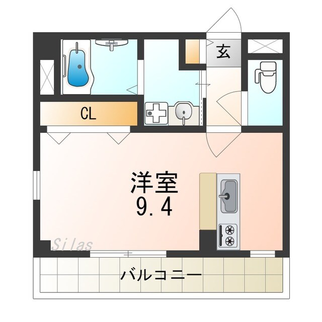 七道駅 徒歩1分 3階の物件間取画像