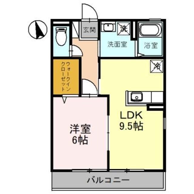 白鷺駅 徒歩17分 1階の物件間取画像