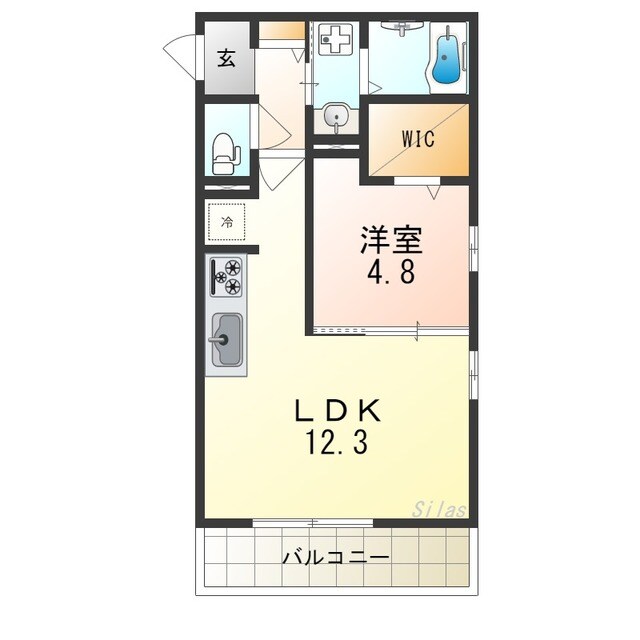 WISTERIA PLACE SOUTHの物件間取画像