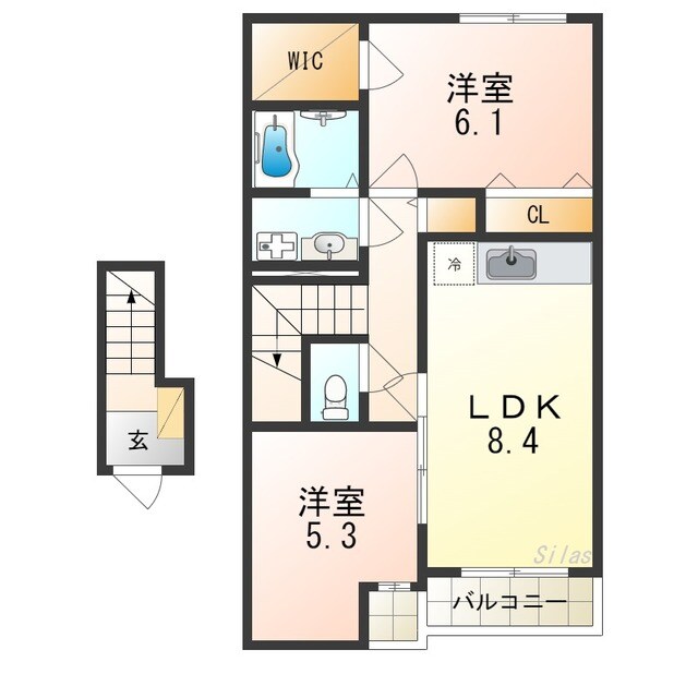 パラシェンプレの物件間取画像