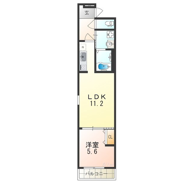 フジパレス堺大浜中町Ⅲ番館の物件間取画像