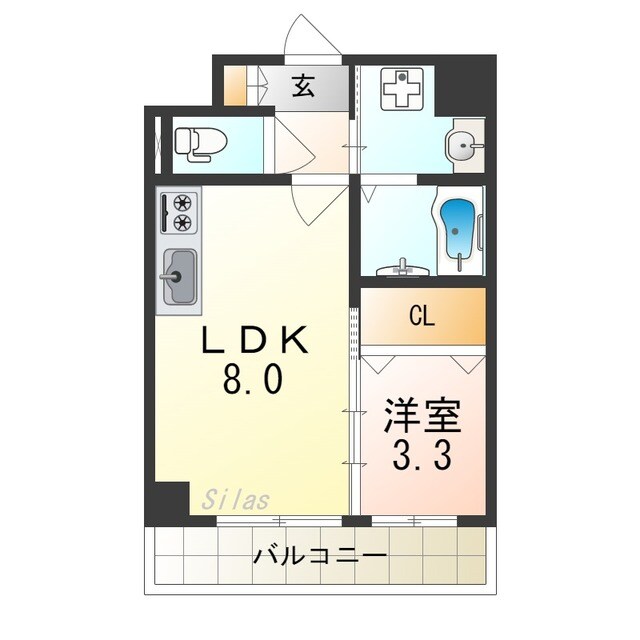 スプランディッド堺東の物件間取画像