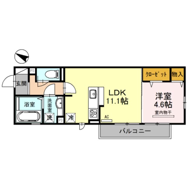 フェルミエ月見橋の物件間取画像