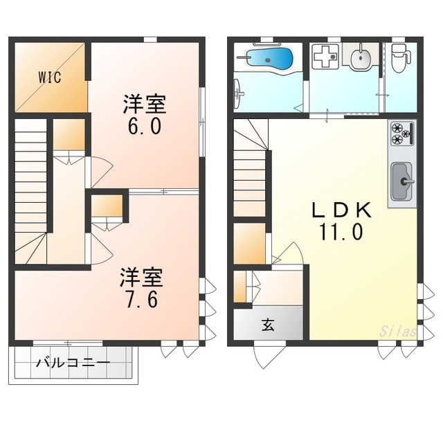 三国ヶ丘residence　B棟の物件間取画像