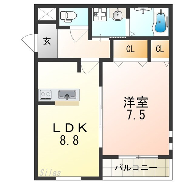 フジパレス東羽倉崎町の物件間取画像