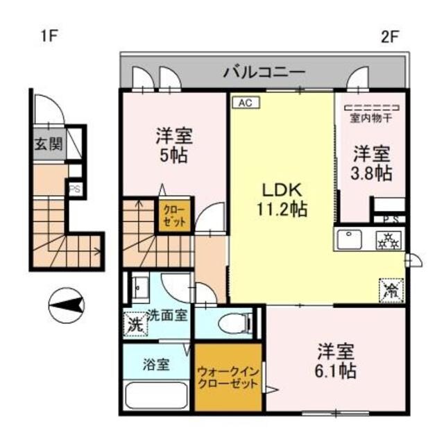 サンハイツ岡Ⅷの物件間取画像