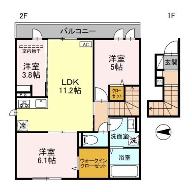 サンハイツ岡Ⅷの物件間取画像