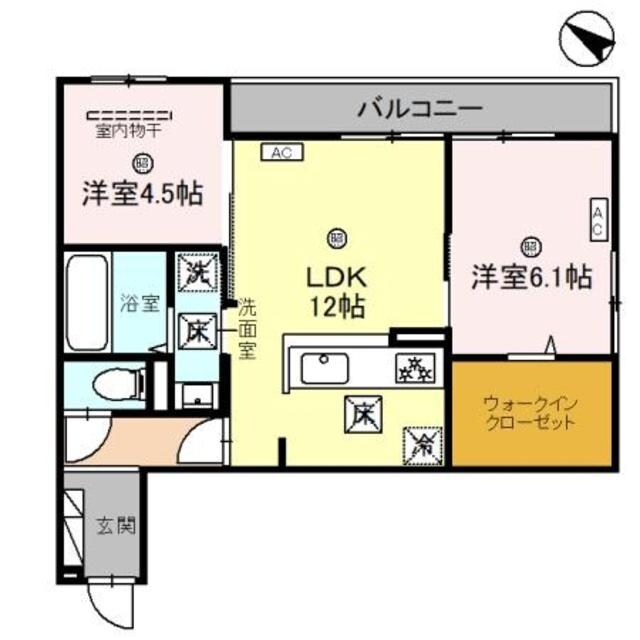 グランヴェールⅥの物件間取画像