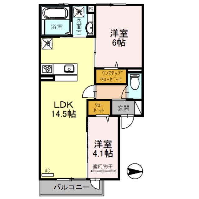 布忍駅 徒歩11分 1階の物件間取画像