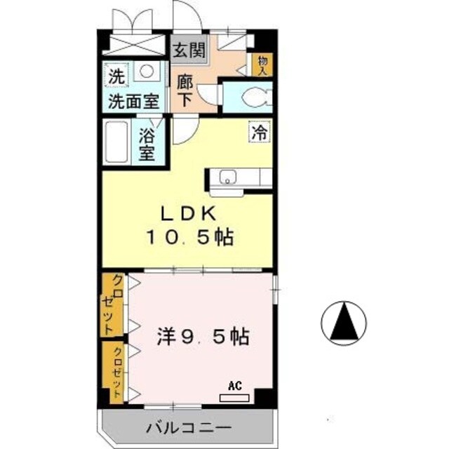 エルロード住吉6号館の物件間取画像