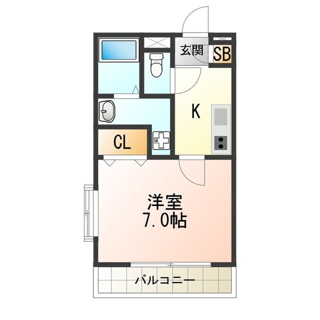 長居駅 徒歩6分 3階の物件間取画像