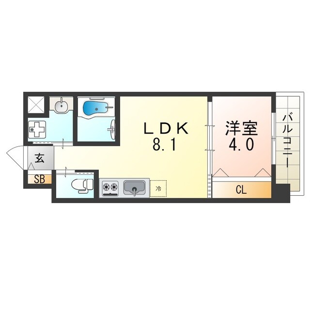 岸里駅 徒歩2分 11階の物件間取画像
