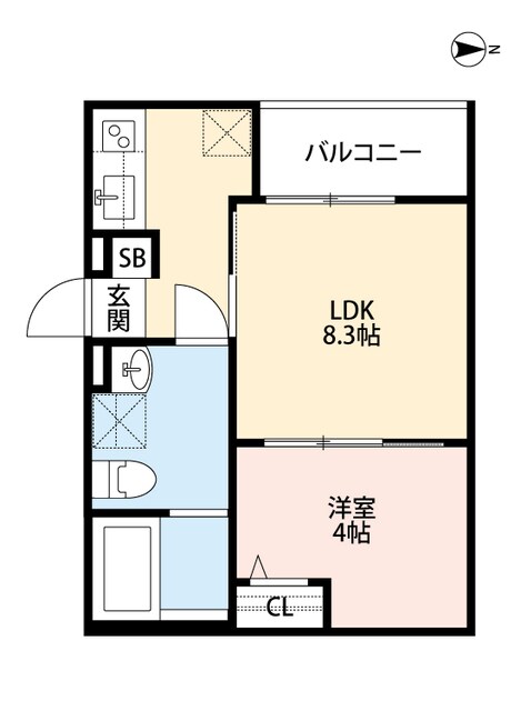 北田辺駅 徒歩4分 2階の物件間取画像